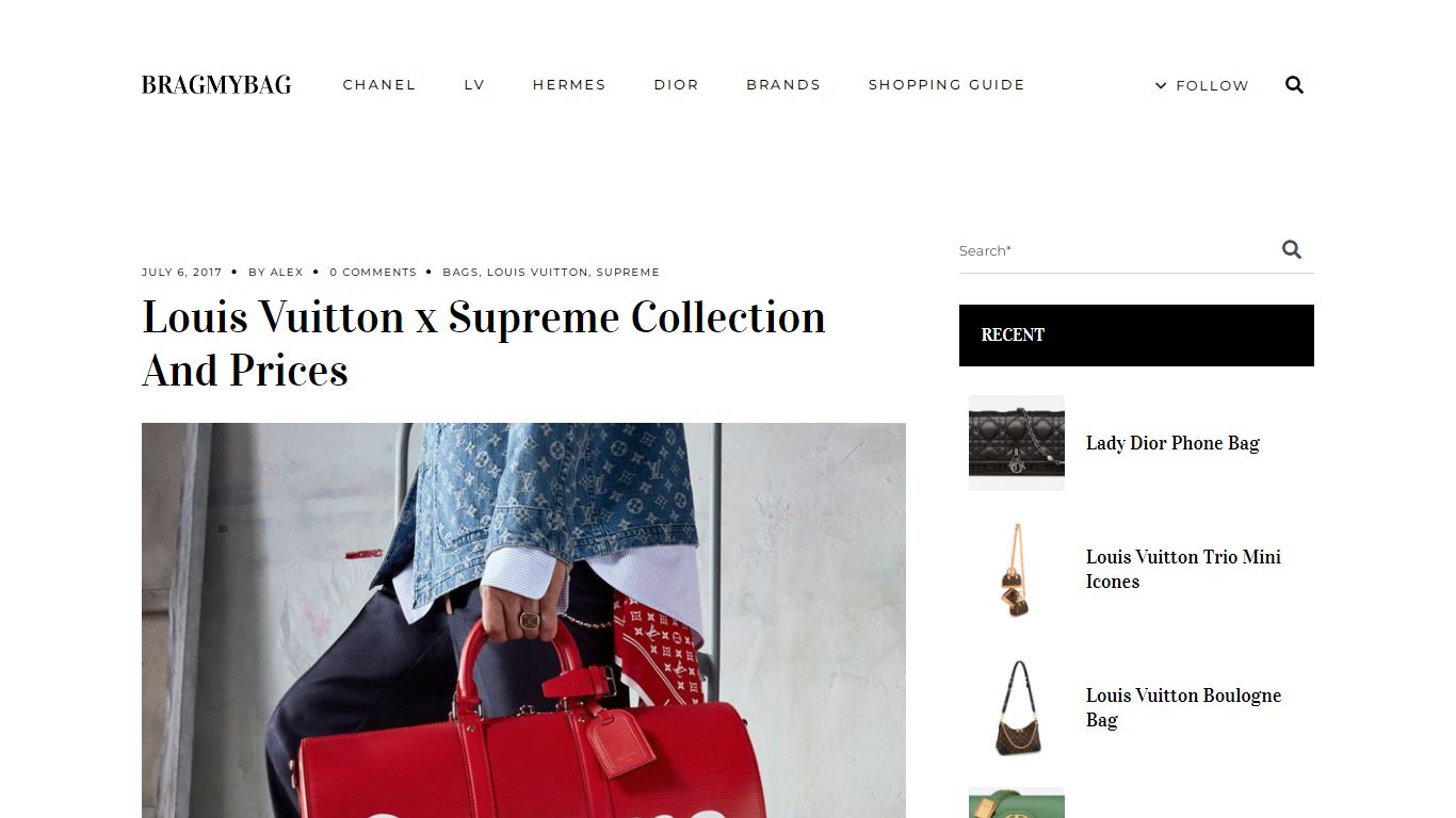 Louis Vuitton x Supreme Collection And Prices | Bragmybag